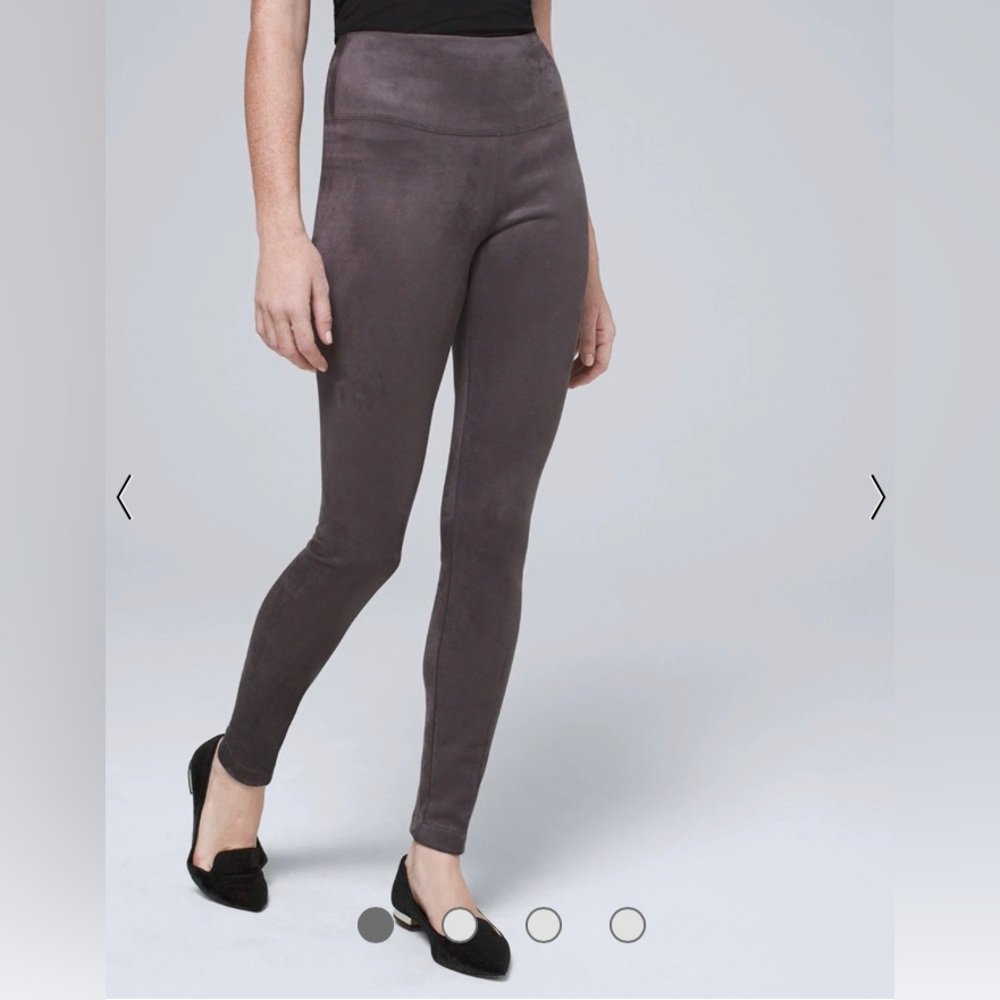 Faux-Suede WHBM Runway Leggings Gray
